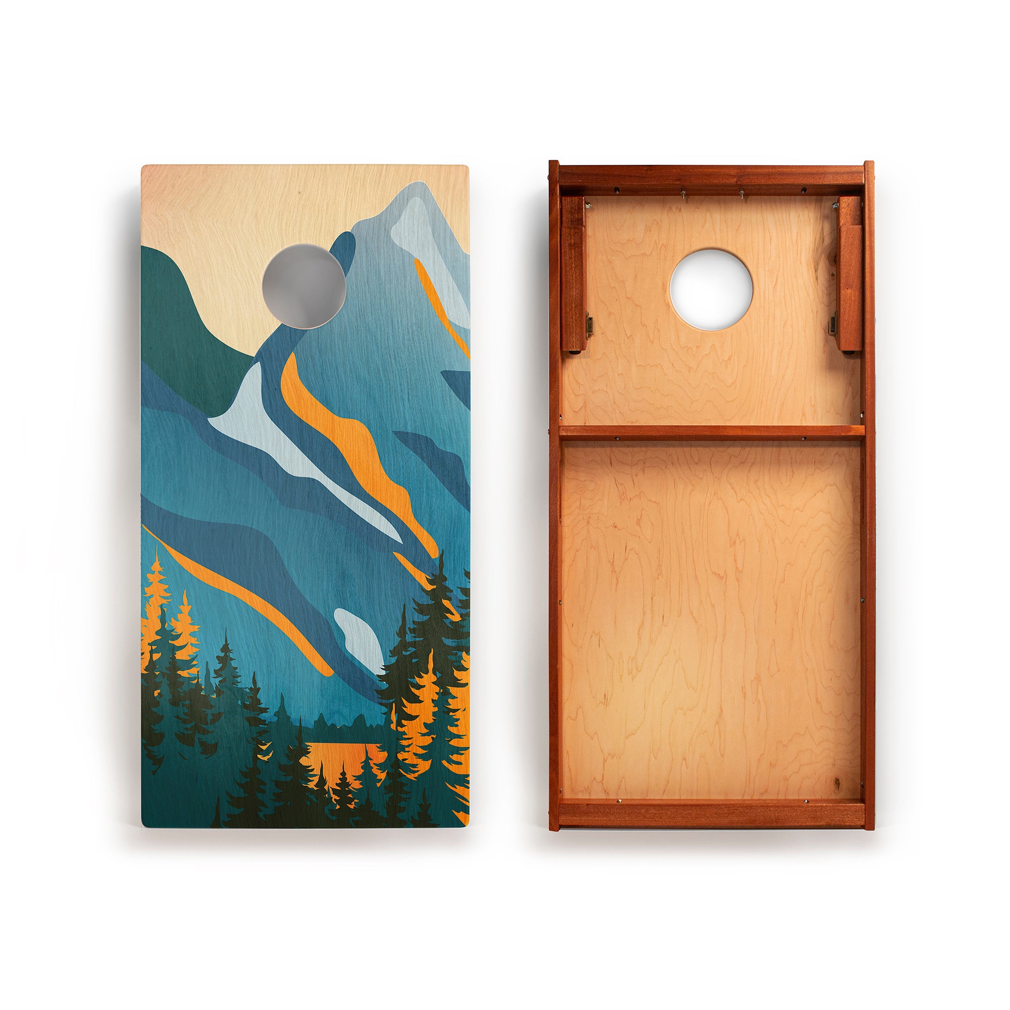 Grand Teton National Park Mahogany Pathfinder Cornhole Boards