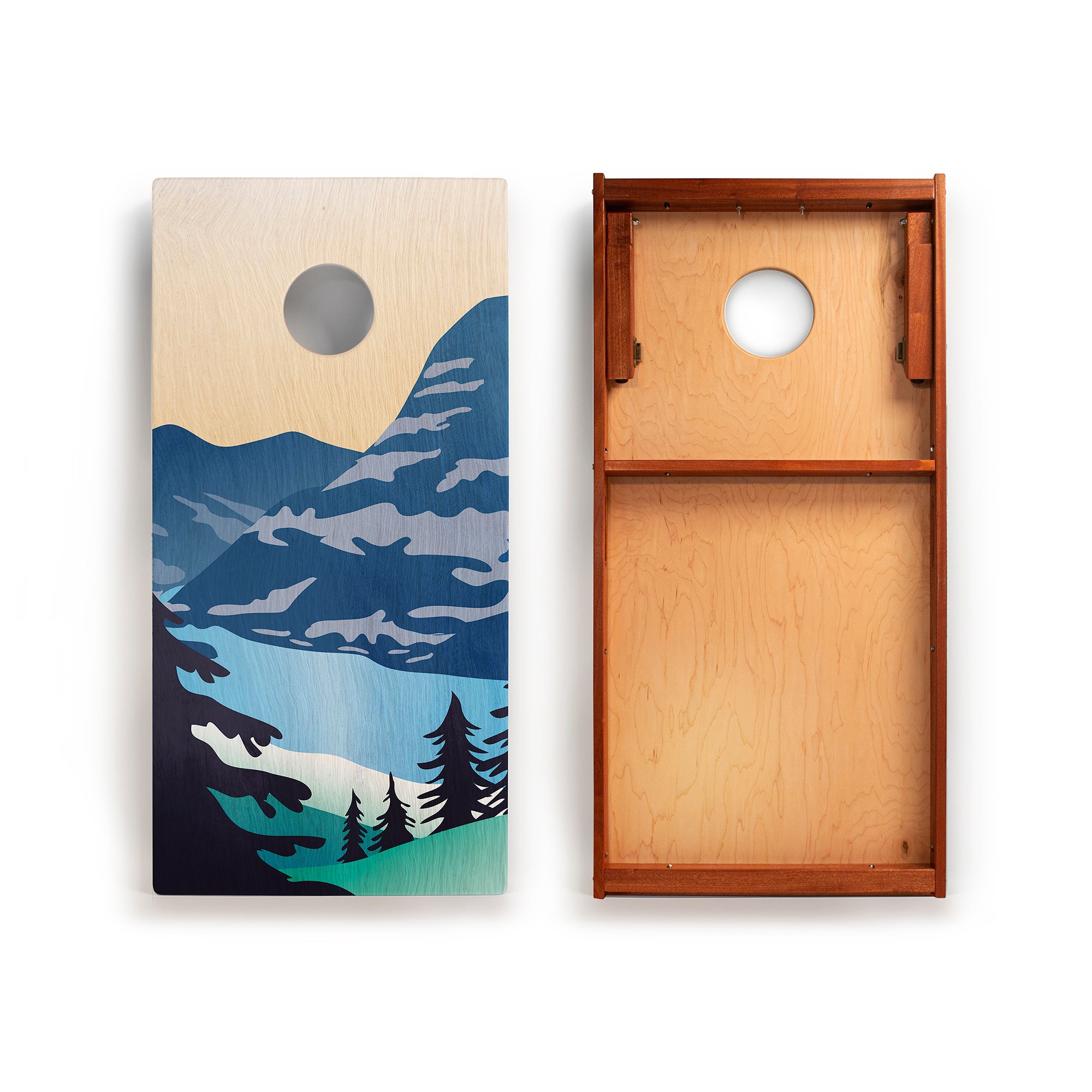 Glacier National Park Mahogany Pathfinder Cornhole Boards