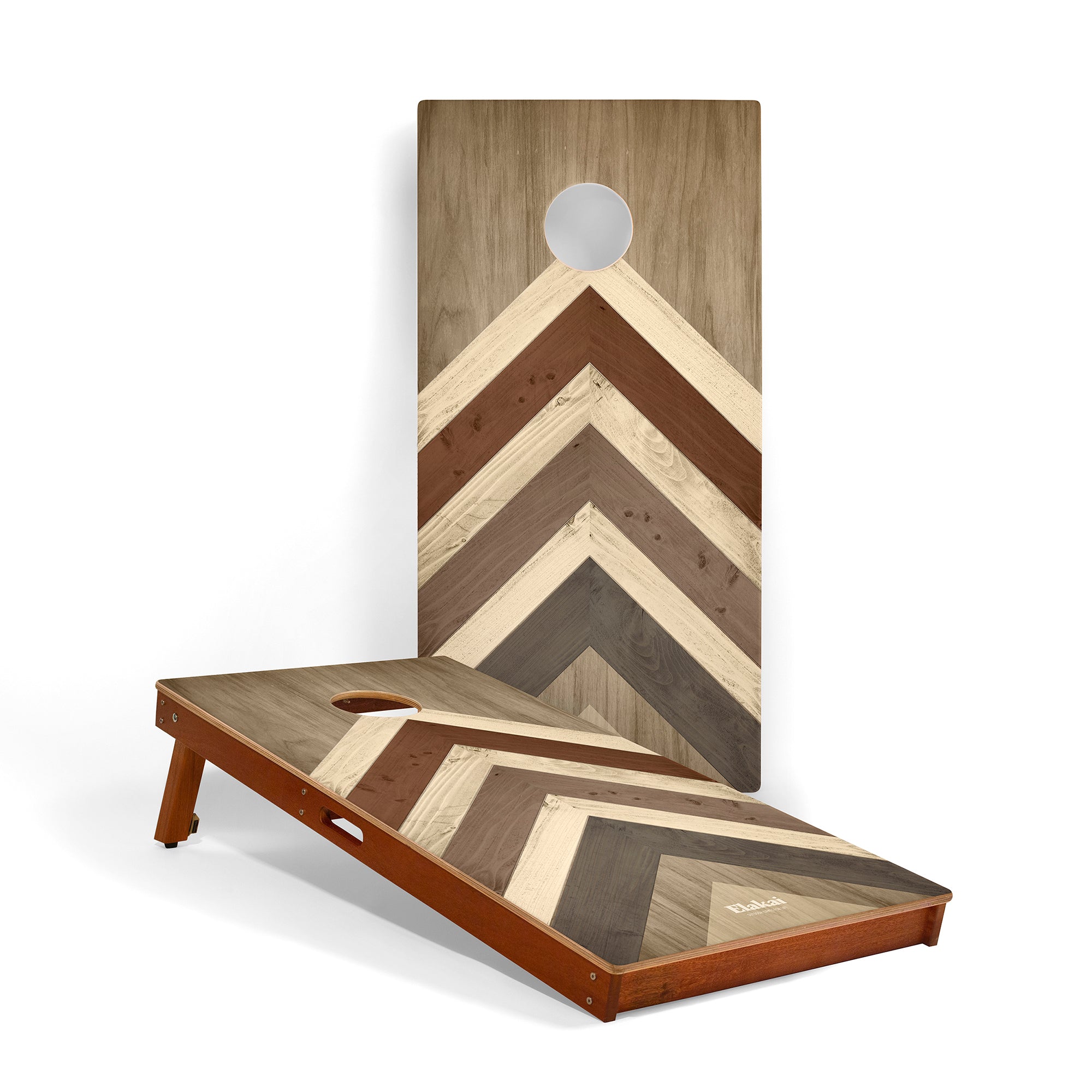 Terra Chevron Mahogany Pathfinder Cornhole Boards