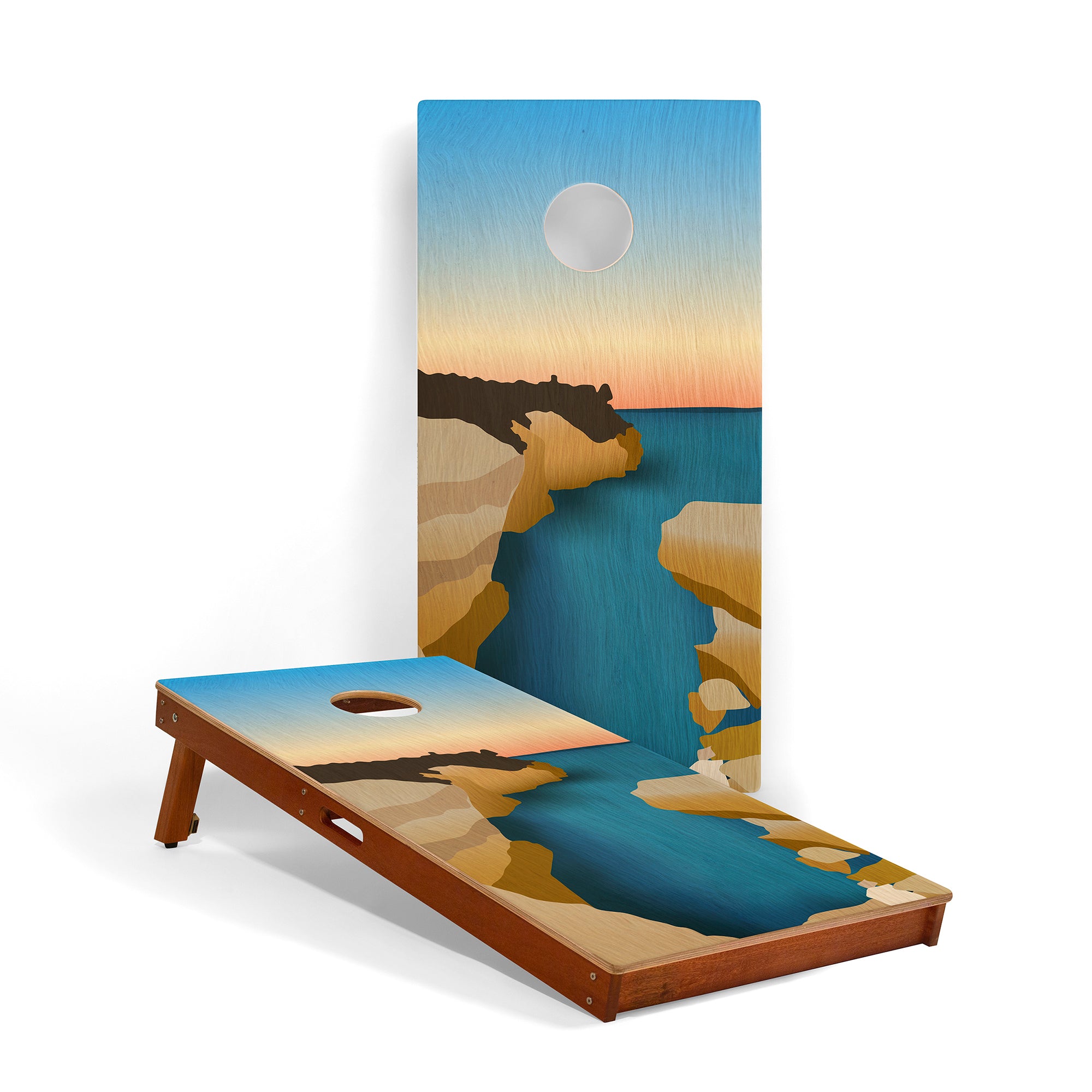 Pictured Rocks National Lakeshore Mahogany Pathfinder Cornhole Boards