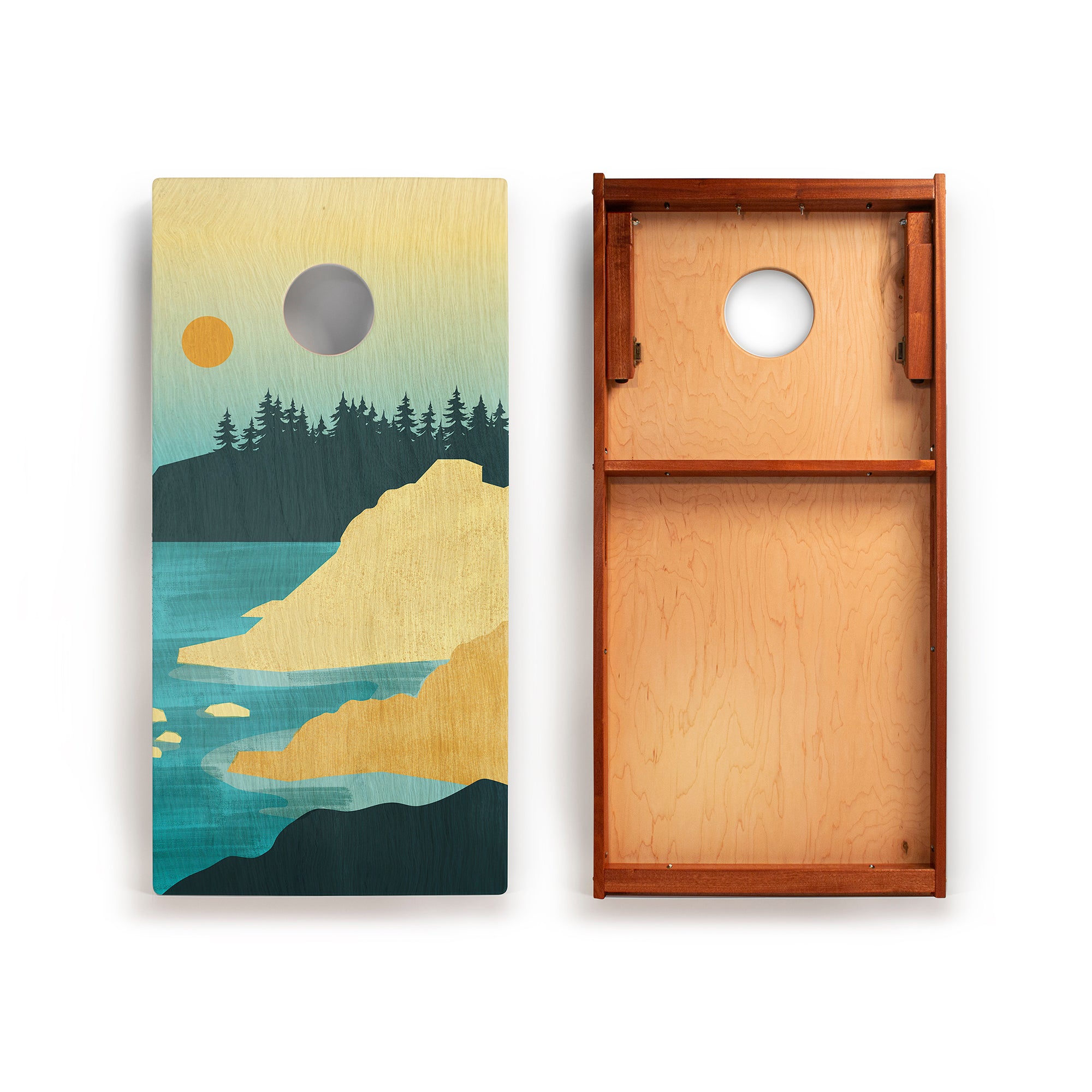 Acadia National Park Mahogany Pathfinder Cornhole Boards