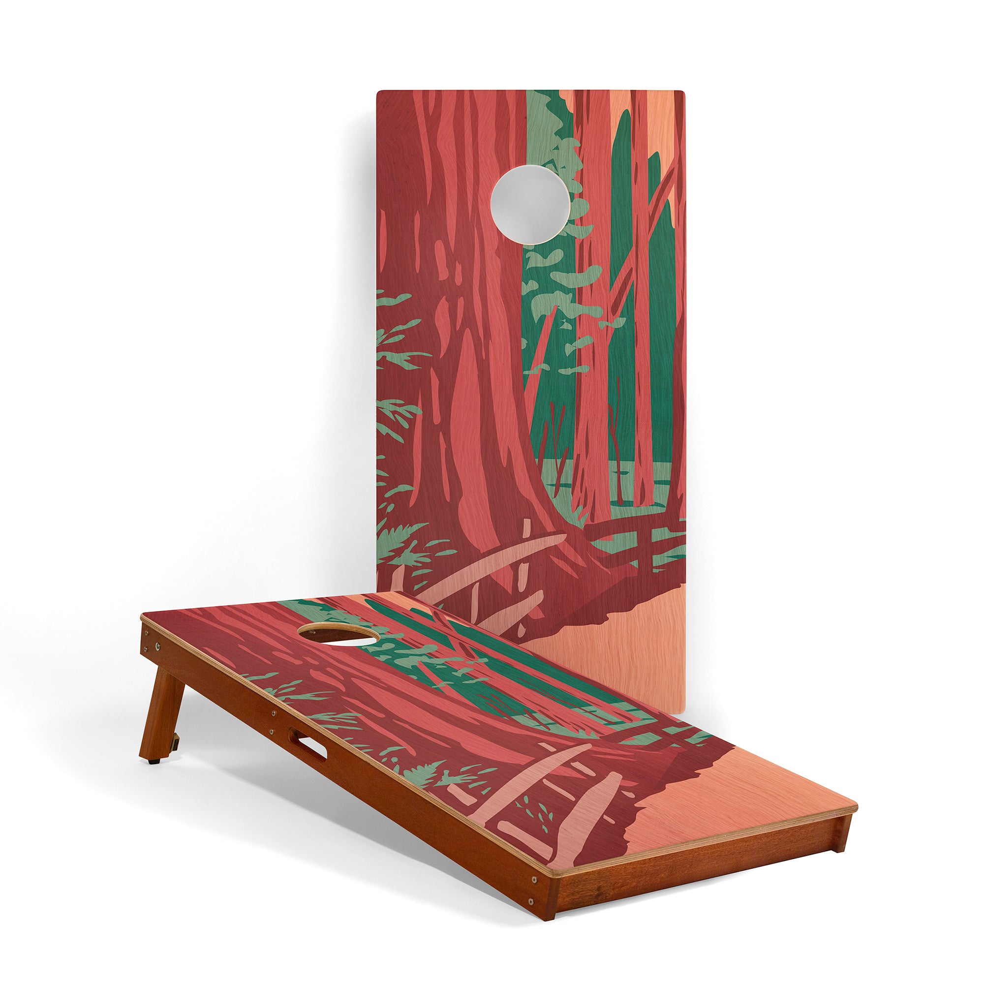 Redwood National Park Mahogany Pathfinder Cornhole Boards