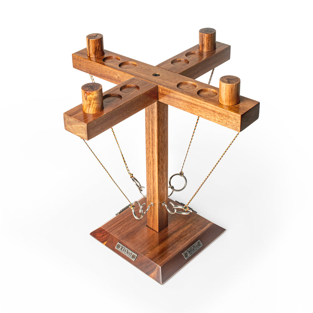Acacia Globetrotter Tabletop Hook & Ring Game | Elakai