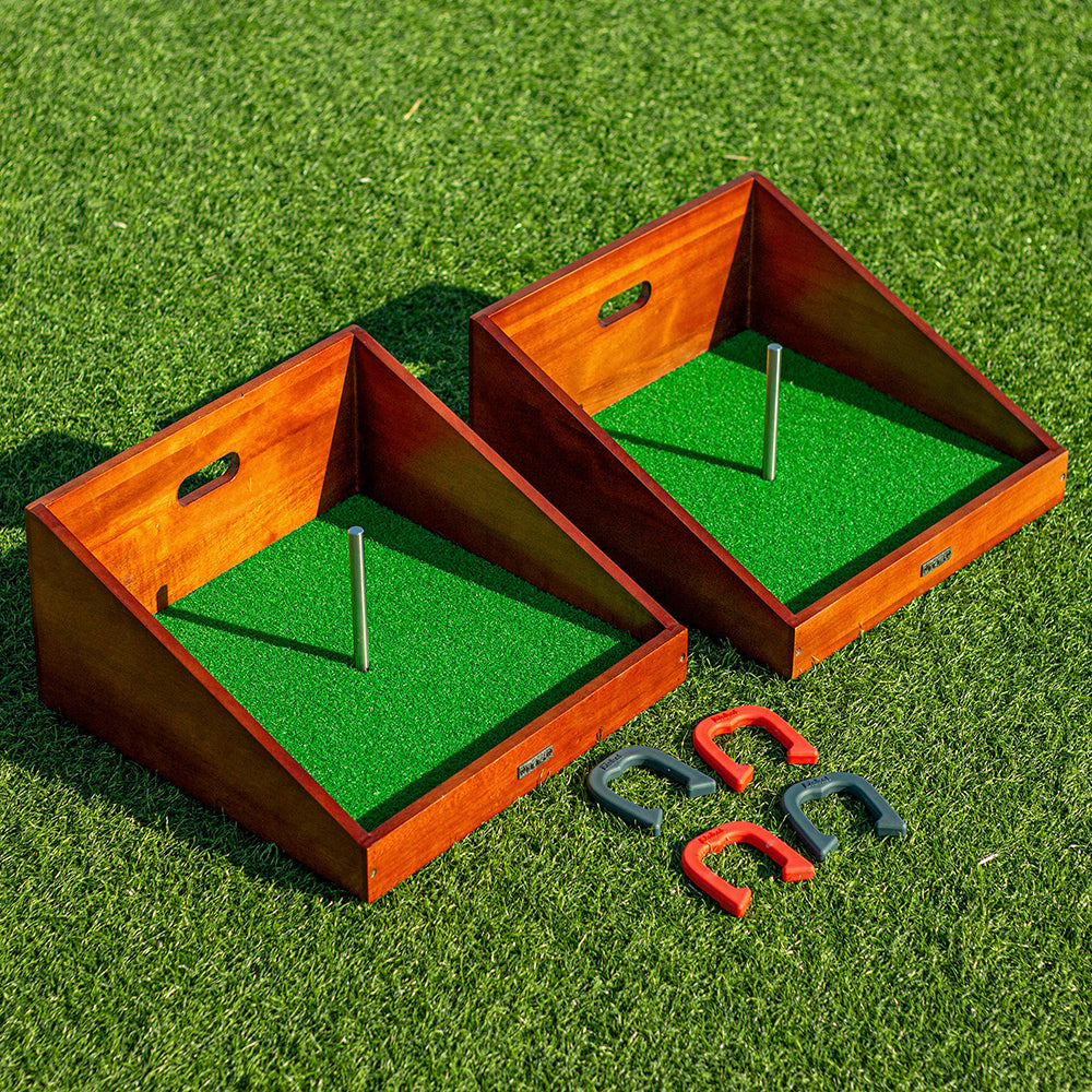 Mahogany Buckaroo Mini Horseshoes Game