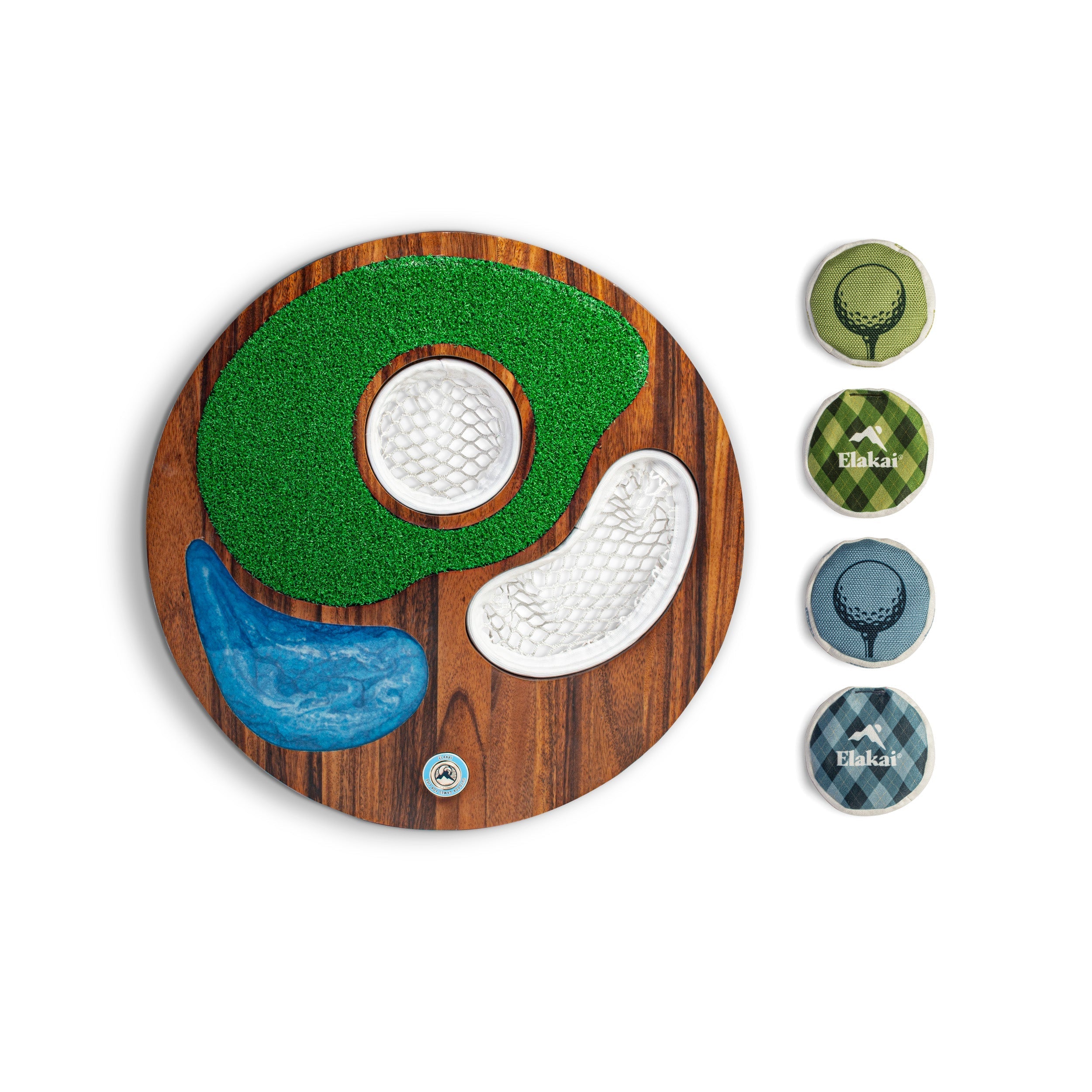 Elakai Island Hole | Premium Wood and Resin Cornhole x Golf Chipping Game